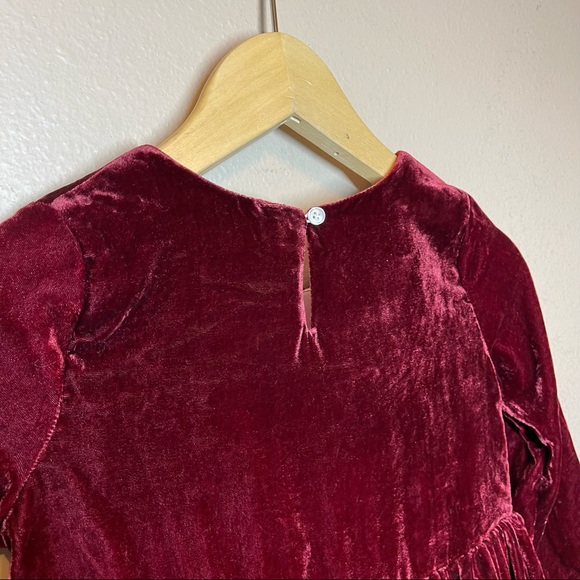 Vignette Girls Charlotte Velvet Dress in Burgundy Size 8y - Picture 4 of 7